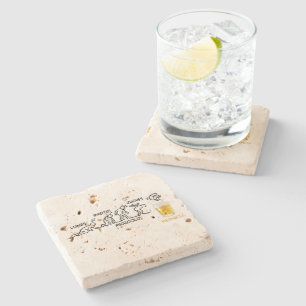 Bier-volutie Stenen Onderzetter