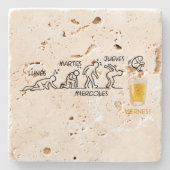 Bier-volutie Stenen Onderzetter (Voorkant)