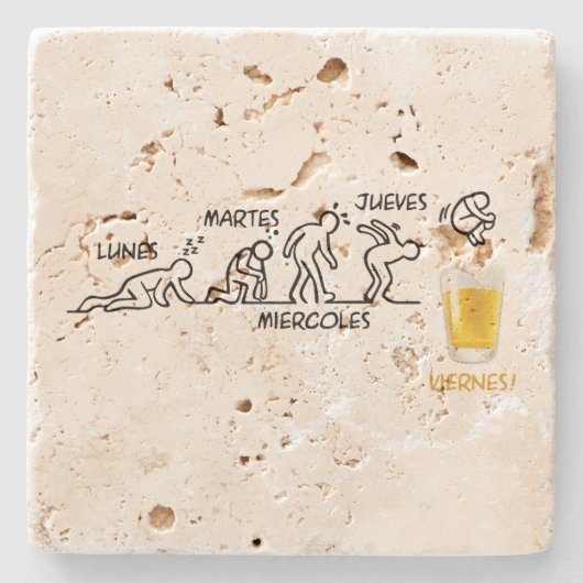 Bier-volutie Stenen Onderzetter (Voorkant)