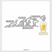 Bier-volutie Sticker (Vel)