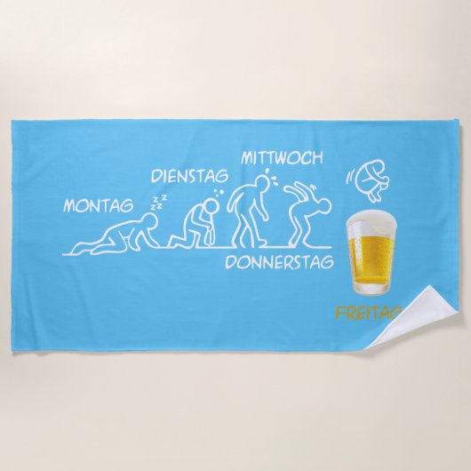 Bier-volutie Strandlaken (Voorkant)