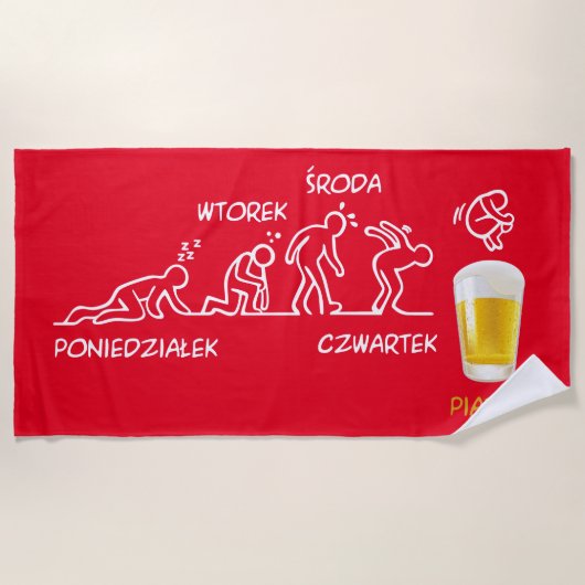 Bier-volutie Strandlaken (Voorkant)