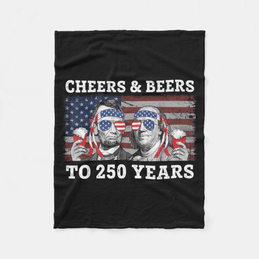 Bier voor 250 jaar Lincoln Franklin Juli Fleece Deken (Voorkant)