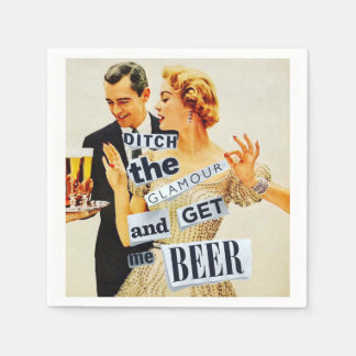 Bier voor glamour cocktail servetten