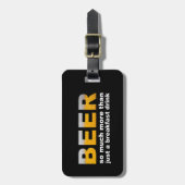 Bier voor ontbijt bagagelabel (Voorkant verticaal)