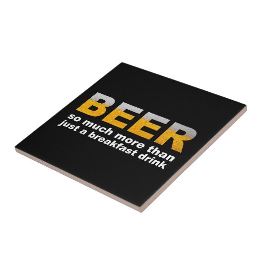 Bier voor ontbijt tegeltje (Zijkant)