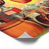  Bier Vrouw Illustratie Poster (Hoek)