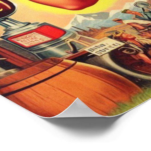  Bier Vrouw Illustratie Poster (Hoek)