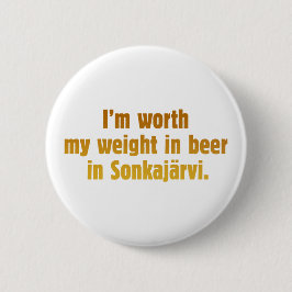 Bier Vrouw Knop Ronde Button 5,7 Cm