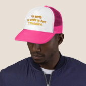 Bier Vrouw Roze Dop Trucker Pet (In situ)