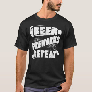 Bier vuurwerk Herhaal 4 juli Drink T-shirt