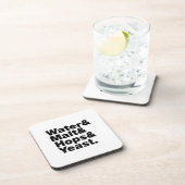 Bier = Water, mout, hop en gist. Bier Onderzetter (Rechterzijde)