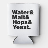 Bier = Water, mout, hop en gist. Blikjeskoeler (Voorkant)