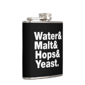 Bier = Water, mout, hop en gist. Heupfles (Rechts)