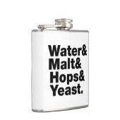 Bier = Water, mout, hop en gist. Heupfles (Rechts)