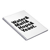 Bier = Water, mout, hop en gist. Notitieboek (Rechterzijde)