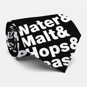 Bier = Water, mout, hop en gist. Stropdas