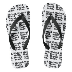 Bier = Water, mout, hop en gist. Teenslippers