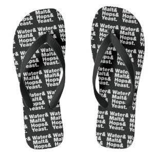 Bier = Water, mout, hop en gist. Teenslippers