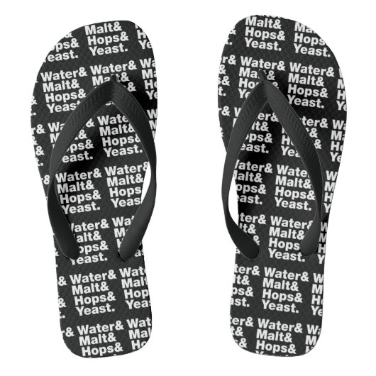 Bier = Water, mout, hop en gist. Teenslippers (Voetbed)
