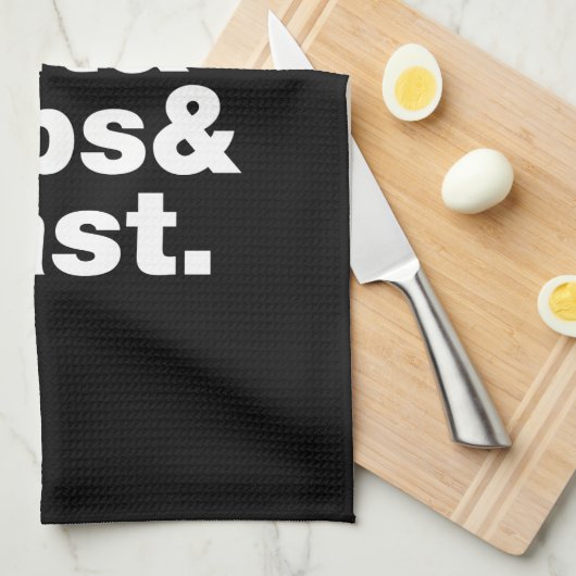 Bier = Water, mout, hop en gist. Theedoek (Quarter Fold)