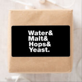 Bier = Water & Mout & Hop & Gist. Etiket (Insitu)