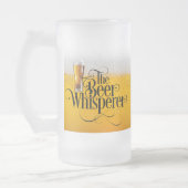 Bier Whisperer Frosted Glass Beer Mok (Links)