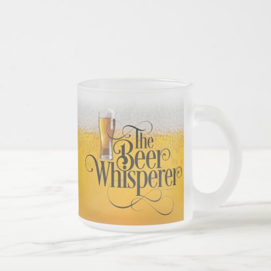 Bier Whisperer Frosted Glass Coffee Mok (Rechts)
