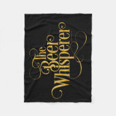 Bier Whisperer (goud) Fleece Deken (Voorkant)