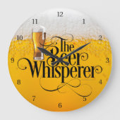Bier Whisperer Large Clock Grote Klok (Voorkant)
