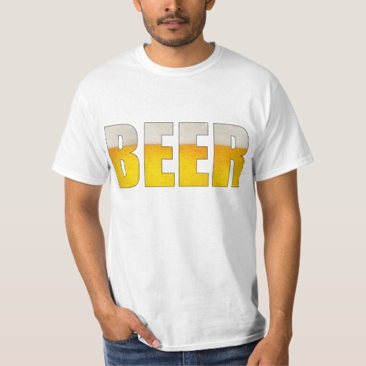 Bier White Value T-Shirt (Voorkant)