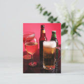 Bier, wijn en margarita briefkaart (Staand voorkant)