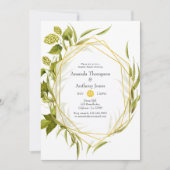 Bier Willow Groene Goud Geometrische Koppels Bruil Kaart (Voorkant)