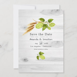 Bier Willow Groenery en Goud Save The Date