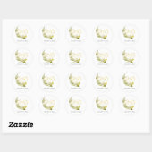 Bier Willow Groenery en Gouden Geometrisch Ronde Sticker (Vel)