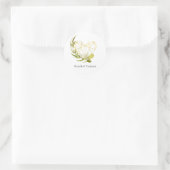 Bier Willow Groenery en Gouden Geometrisch Ronde Sticker (Tas)