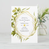 Bier Willow Groenery Gouden Geometrische Koppels B Kaart (Staand voorkant)