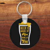Bier wordt gemaakt door Mannen Sleutelhanger (Voorkant)