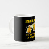 Bier Wordt Getrouwd Grappige Bruidegom Bachelorfee Koffiemok (Voorkant links)