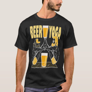 Bier Yoga Vrienden Op Yoga Mat In Yoga Oefening Me T-shirt