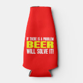 Bier zal het oplossen - fles koeler (Voorkant)