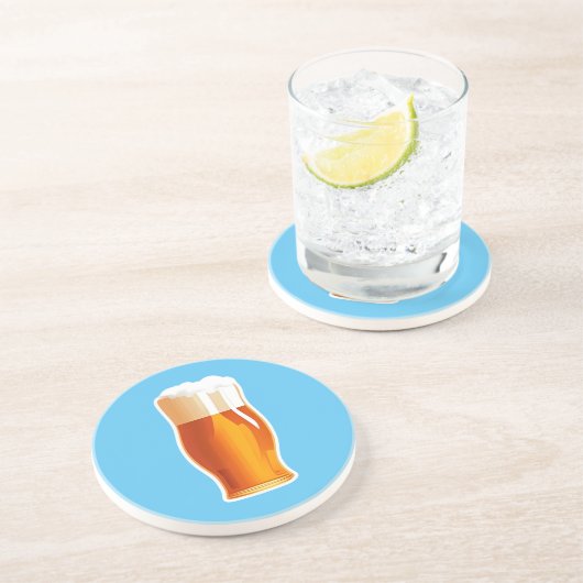 Bier Zandsteen Onderzetter (Zijkant)