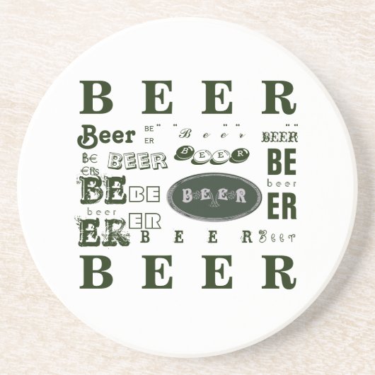 Bier Zandsteen Onderzetter (Voorkant)