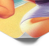 Bier Zomer Pin Up Poster (Hoek)