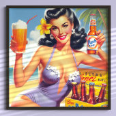  Bier Zomer Pin Up Poster