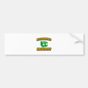 Bieraangedreven architect bumpersticker