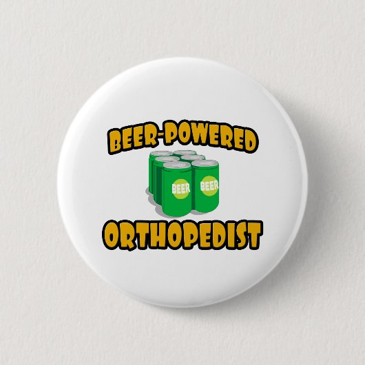 Bieraangedreven orthopedist ronde button 5,7 cm (Voorkant)