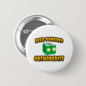Bieraangedreven orthopedist ronde button 5,7 cm (Voorkant /achterkant)