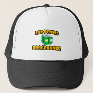Bieraangedreven programmeur trucker pet