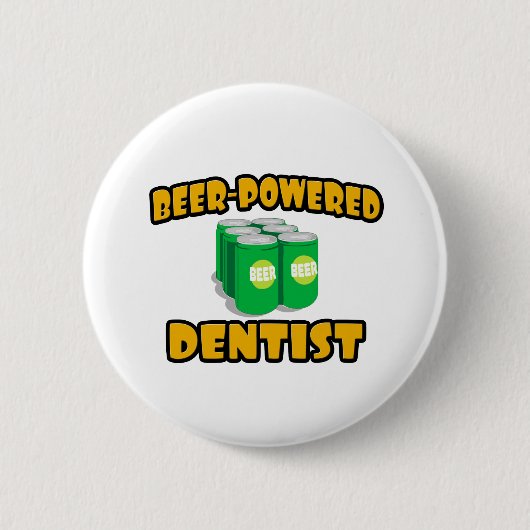 bieraangedreven tandarts ronde button 5,7 cm (Voorkant)